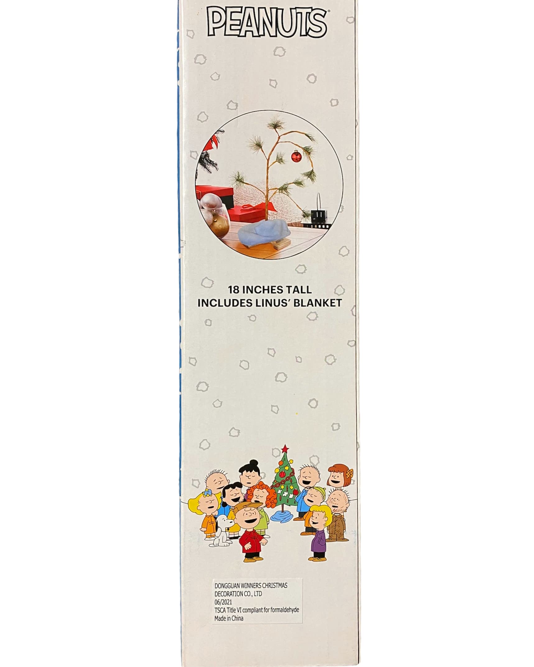 ProductWorks 18-Inch Peanuts Charlie Brown Christmas Tree with Linus Blanket