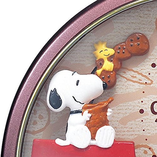 Rhythm Snoopy 4SE506MJ09 Alarm Clock Character Analog R506 Electronic Sound Alarm Brown