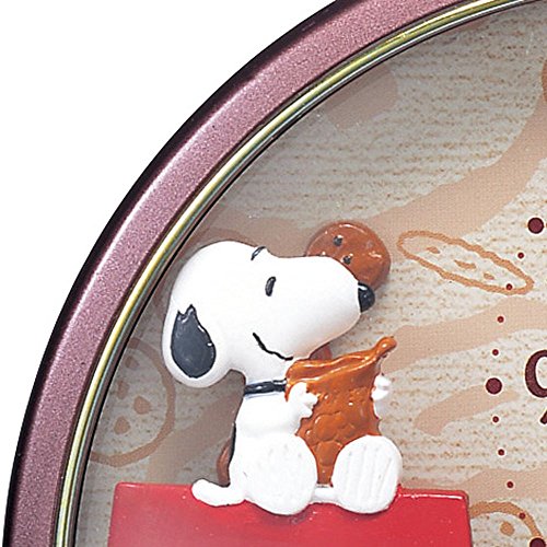 Rhythm Snoopy 4SE506MJ09 Alarm Clock Character Analog R506 Electronic Sound Alarm Brown