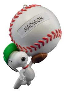 hallmark 2016 christmas ornament slugger snoopy baseball ornament