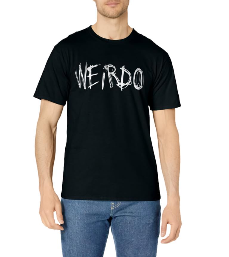 WEIRDO Punk Emo T-Shirt Funny Goth Heavy Metal Shirt Gift T-Shirt