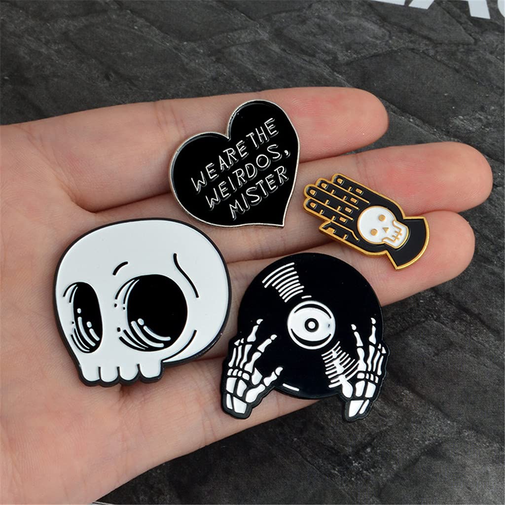 Black Brooch Pins “WE ARE THE WEIRDOS MISTER” Letter Halloween Brooches Badge Jewelry Excellent Quality and Popular Durability and professional