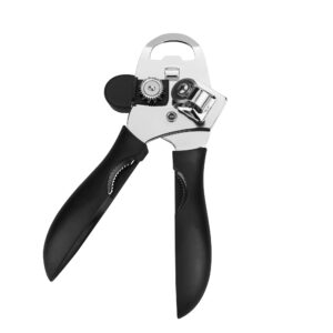 4-in-1 Stainless Steel Can Opener, Hand-Held Can Opener, Multifunctional, Sharp Blade, Labor-saving Handle, Easy To Grasp And Heavy Load, Black