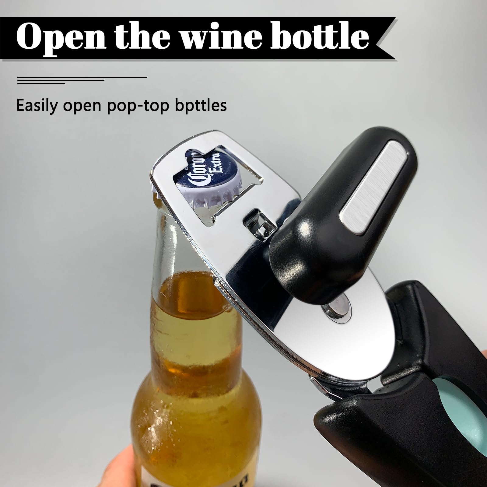 Bxgnip Can Opener Jar Opener Suitable For Small and Medium Size Jars Manual Handheld Hand Can Opener with Sharp Blade Smooth Edge with Multifunctional Bottles Opener