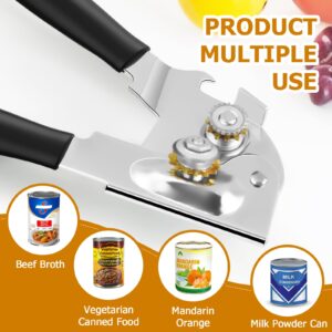 OFFBAIKU 2 pcs Commercial Can Opener Heavy Duty Hand Can Opener Manual Handheld Can Opener with Easy Crank Handle Smooth Edge for Large Cans.