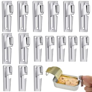 Honeydak 16 Pcs P-38 Can Opener and P-51 Military Can Opener Stainless Steel Camping Can Openers Portable Survival Can Opener Army for Travel Kitchen Tool Men Women, Silver