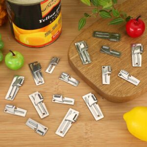 Honeydak 16 Pcs P-38 Can Opener and P-51 Military Can Opener Stainless Steel Camping Can Openers Portable Survival Can Opener Army for Travel Kitchen Tool Men Women, Silver