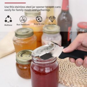 CYDW Mason Jar Opener Tool with Soft Touch Handle, No Lid Dents or Damage, Can Opener Manual Multi-Purpose, Easy Twist Manual Handheld Top Remover, Canning Supplies, Bottle Opener, Made for Lifetime