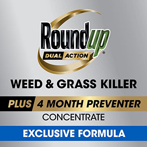 Roundup Dual Action Weed & Grass Killer Plus 4 Month Preventer Concentrate, 32 fl. oz.