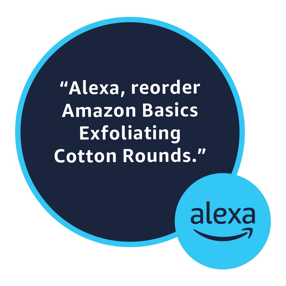 Amazon Basics Exfoliating Cotton Rounds, 100 Count (Pack of 1)