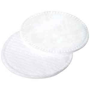 ForPro Professional Collection Pure & Natural Stitched Cotton Rounds for Face, 100% Pure Cotton Makeup Remover Pads, Hypoallergenic, Lint-Free, Vegan & Cruelty-Free, Pack of 4-100 Cotton Pads