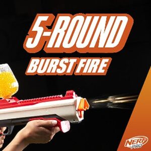 NERF Pro Gelfire Raid Blaster, Fire 5 Rounds at Once, 10,000 Gel Rounds, 800 Round Hopper, Eyewear, Toys for Teens Ages 14 & Up