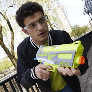 NERF Hyper Impulse-40 Blaster, 30 Nerf Hyper Rounds, Spring-Open Instant Reload Hopper, Up to 110 FPS Velocity, Eyewear Included