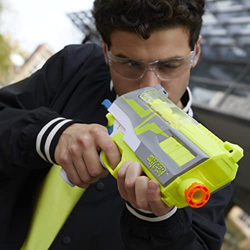 NERF Hyper Impulse-40 Blaster, 30 Nerf Hyper Rounds, Spring-Open Instant Reload Hopper, Up to 110 FPS Velocity, Eyewear Included