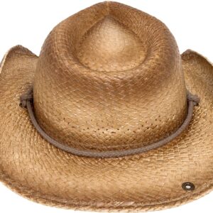 Peter Grimm Mens Straw Round Up Cowboy Hat