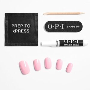 OPI xPRESS/ON Press On Nails, Up to 14 Days of Wear, Gel-Like Salon Manicure, Vegan, Sustainable Packaging, With Nail Glue, Short Pink Nails, Mod About You