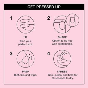 OPI xPRESS/ON Press On Nails, Up to 14 Days of Wear, Gel-Like Salon Manicure, Vegan, Sustainable Packaging, With Nail Glue, Short Pink Nails, Mod About You