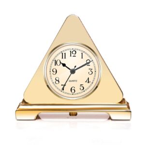 Hicarer 3-1/2 Inch (90 mm) Quartz Clock Fit-up/Insert with Arabic Numeral (Gold)