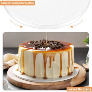 Sleek Cake Board Drum 8, 10 & 12 Inch (3 Sizes, 14 Pack Total) | Free Prop Up Tool & Matching Ribbon | 1/2" Thick Cake Board Rounds | Sturdy & Greaseproof Cake Circle For Presenting Heavy/Tiered Cakes