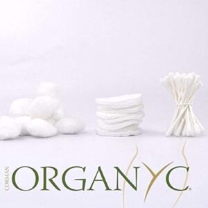 Organyc 100% Organic Cotton Rounds - Biodegradable Cotton, Chemical Free, For Sensitive Skin (70 Count) - Daily Cosmetics. Beauty and Personal Care