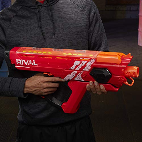 Nerf Perses MXIX-5000 Rival Motorized Blaster (red) - Fastest Blasting Rival System, Up to 8 Rounds Per Second - Rechargeable Battery, Quick-Load Hopper