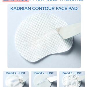 KADRIAN Double-Sided Facial Pads - Lint free - for Makeup Remover and Toner - Rayon face pads for toner and cleasing - Rayon not cotton balls - Exfoliating cotton rounds for face (180 Pads)