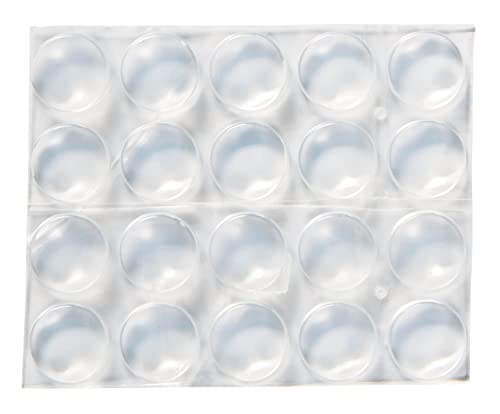 Scotch Clear Adhesive Bumper Pads 20 PCS, Self-Stick Rubber Pads 1/2" round, Cabinet Door Rubber Bumpers, Designed to Protect Cabinets and Drawers, Sound Dampening, Transparent (SP950-NA)