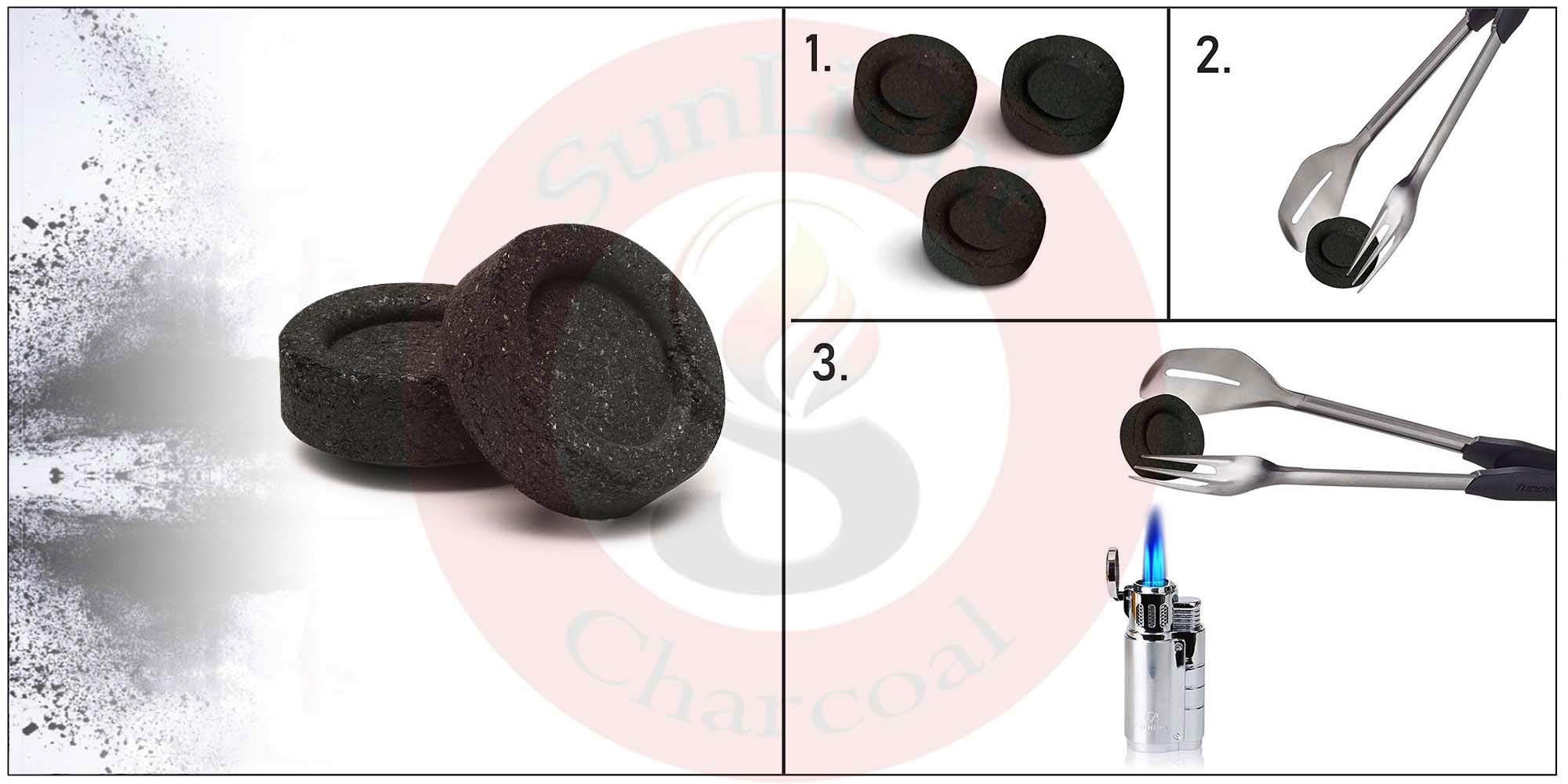 Charcoal Tablets for Incense – Quick Light Coal Tablets – Charcoal Disks – 33 mm Coal Rolls – Pack of 10 Coal Briquettes – Slow Burn - Instant Lighting (Roll of Charcoal Discs)
