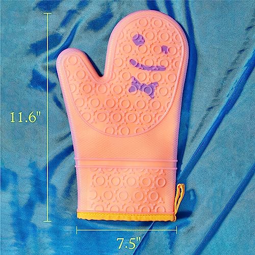 The Oven Mitts by Staff - Pair of Heat Resistant, Grippy Silicone Oven Mitts - Non-Slip, Waterproof, Cotton Fiber Lining - Temperature Resistant (446°F) 11.6" x 7.5" Ideas