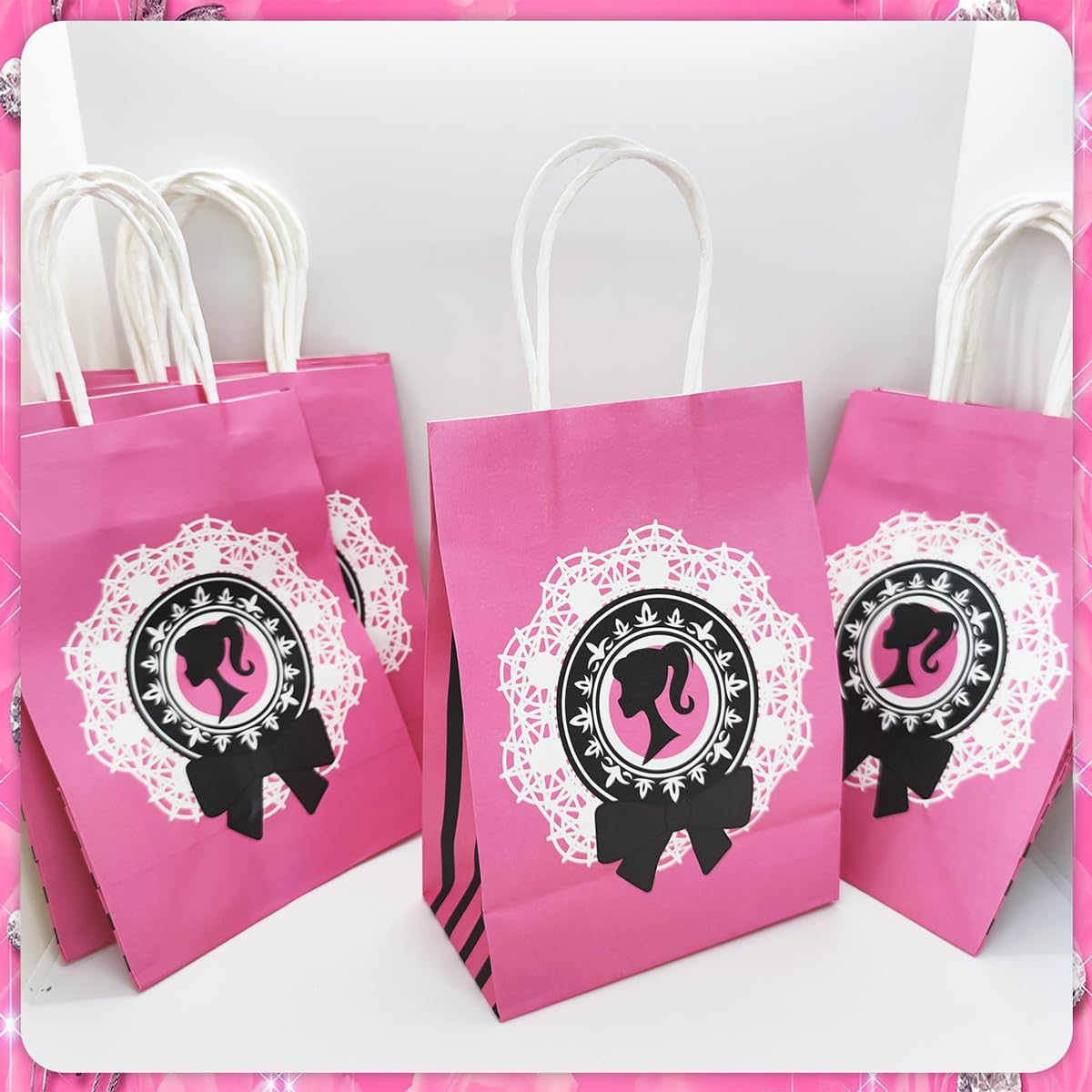 Valentina Buck 12 Party Bags Girl Party Supplies Decorations Treat Bag, Goodies Bags, Girls