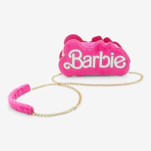 Barbie Logo Fuzzy Mini Crossbody Bag PINK