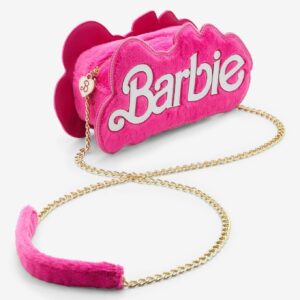 Barbie Logo Fuzzy Mini Crossbody Bag PINK