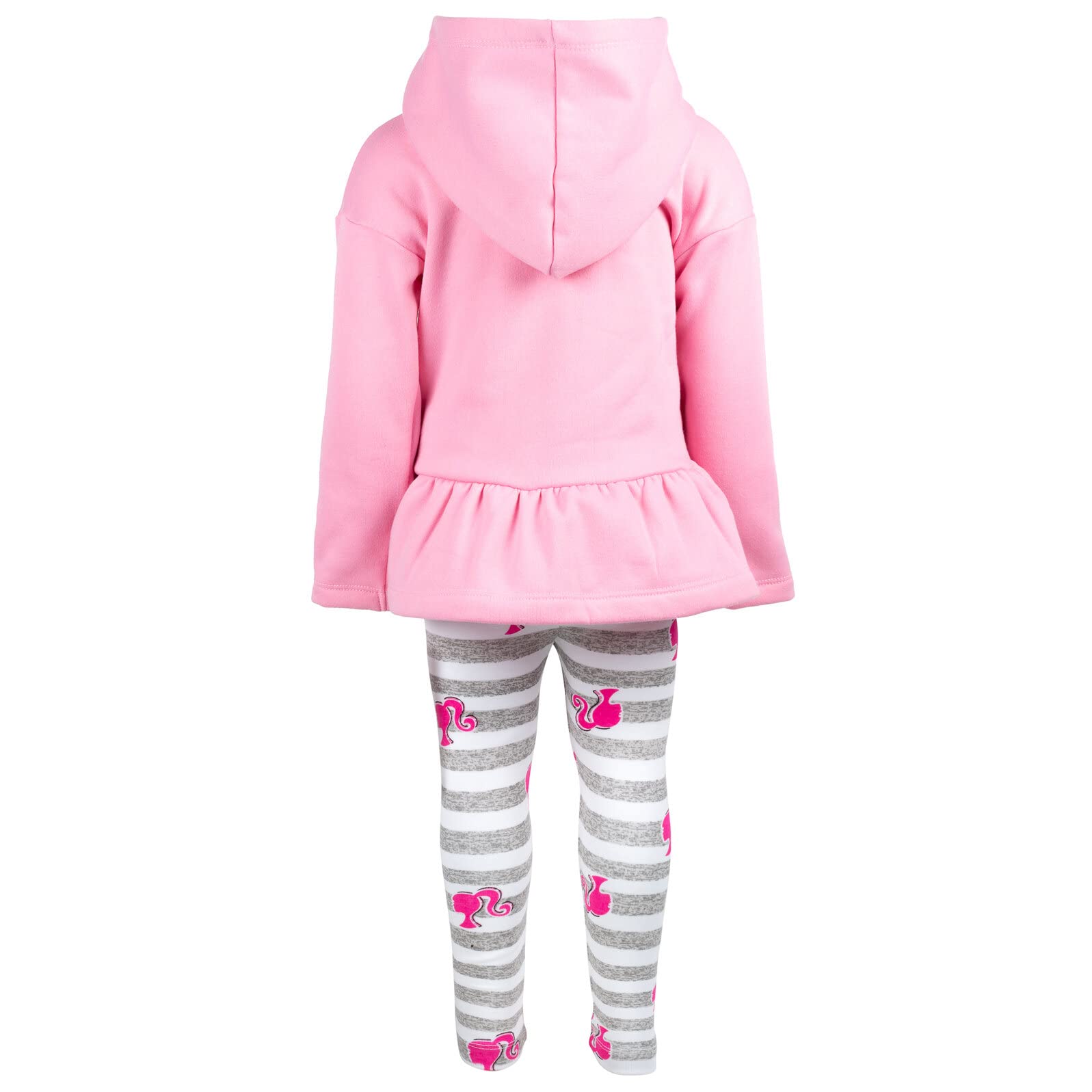 Barbie Toddler Girls Peplum Fleece Hoodie & Peplum Leggings Pink 5T