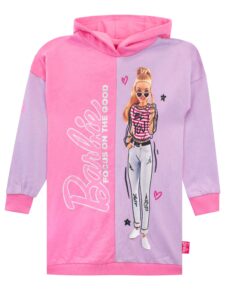 barbie girls hoodie dress daywear for kids multicolor 12