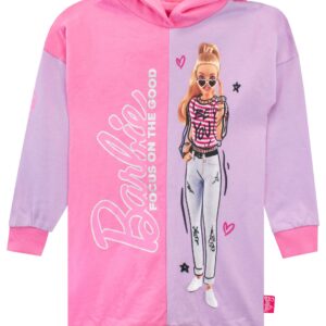 Barbie Girls Hoodie Dress Daywear For Kids Multicolor 12