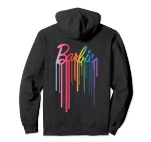 barbie - logo rainbow drip pullover hoodie