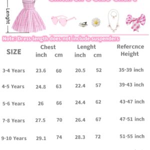 Coolproud Movie Dolls 2023 Margot Robbie Pink Dress Costume for Girls Kids 3T 4T