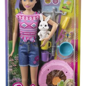 Barbie It Takes Two Skipper Doll & Accessories, Camping Playset with Doll, Campfire, Pet Bunny, Sticker Sheet & More