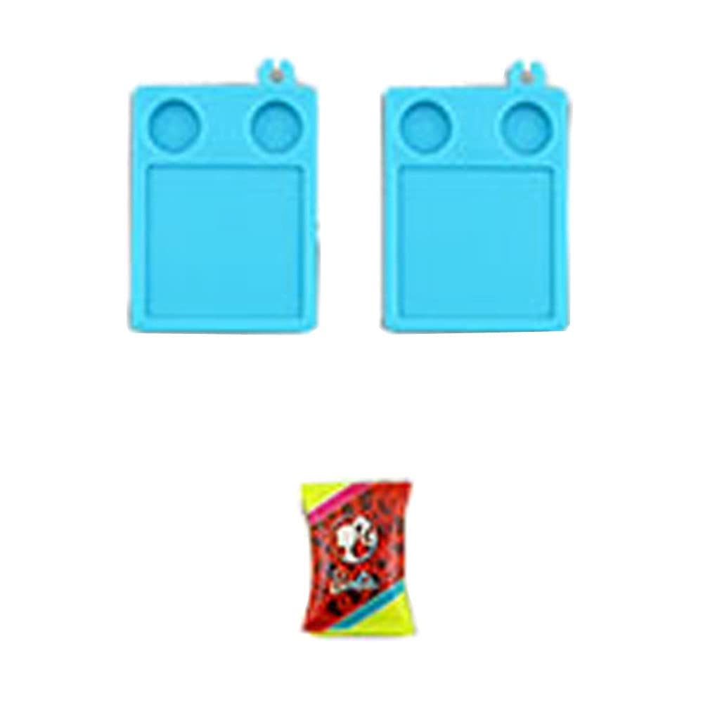 Replacement Parts for Barbie DreamPlane Playset - GDG76 ~ Replacement Pretend 2 Blue Airplane Seat Trays and 1 Pretend Bag of Chips