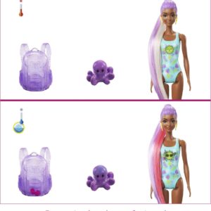 Barbie Color Reveal Foam! Doll & Pet Friend with 25 Surprises: Scented Bubble Solution, Outfits, Hair Extension, Accessories, Kid Bracelet & Charm Hidden in Sand; Sunny Strawberry-Theme