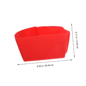 HOMSFOU 4 Sets Saucepan Silicone Lining Silicone Cookware Silicone Cooking Utensils Red Rice Cooker Multi-use Cooker Divider Slow Cooker Insert Kitchen Supplies Non-slip