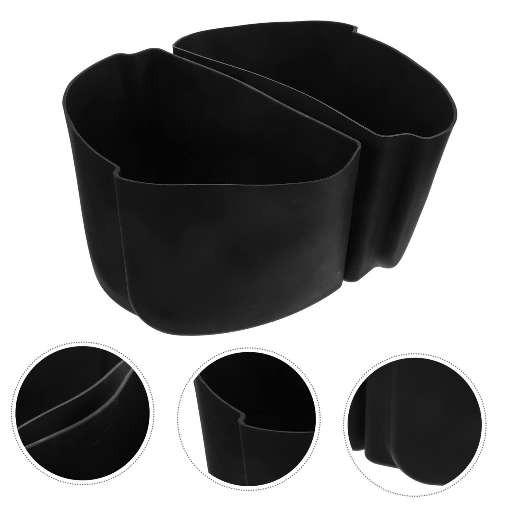 HOMSFOU 5 Sets Saucepan Silicone Lining Rice Cooker Black Silicone Cookware Black Silicone Cooking Utensils Black Rice Cooker Nonskid Slow Cooker Divider Kitchen Pot Non-slip