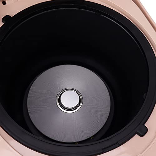 Rice Cooker, 3D Circulating Heating Anti Stick Coating 5L Large Capacity Over Voltage Protection Slow Cooker for Kitchen (EU Plug)