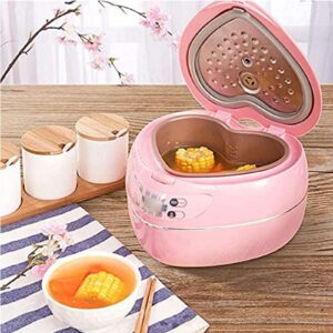 KHXJYC Peach Heart-Shaped Rice Cooker, Steamer with Household Insulation Function (1.8L), Non-Stick Pot, Constant Temperature Insulation, 300W Rice Cooker,#1