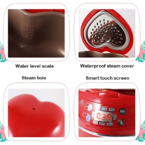 KHXJYC Peach Heart-Shaped Rice Cooker, Steamer with Household Insulation Function (1.8L), Non-Stick Pot, Constant Temperature Insulation, 300W Rice Cooker,#1