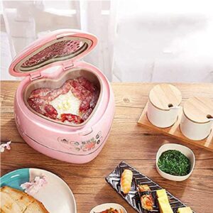 KHXJYC Peach Heart-Shaped Rice Cooker, Steamer with Household Insulation Function (1.8L), Non-Stick Pot, Constant Temperature Insulation, 300W Rice Cooker,#1