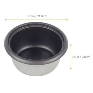 Luxshiny Slow Cooker Rice Cooker Inner Pot Alloy Non-stick Rice Cooker Pot Electric Rice Inner Tank Interior Cooking Pot Caking Baking Pan Rice Maker Accessories for Kitchen 350w 1.5L Pressure Cooker