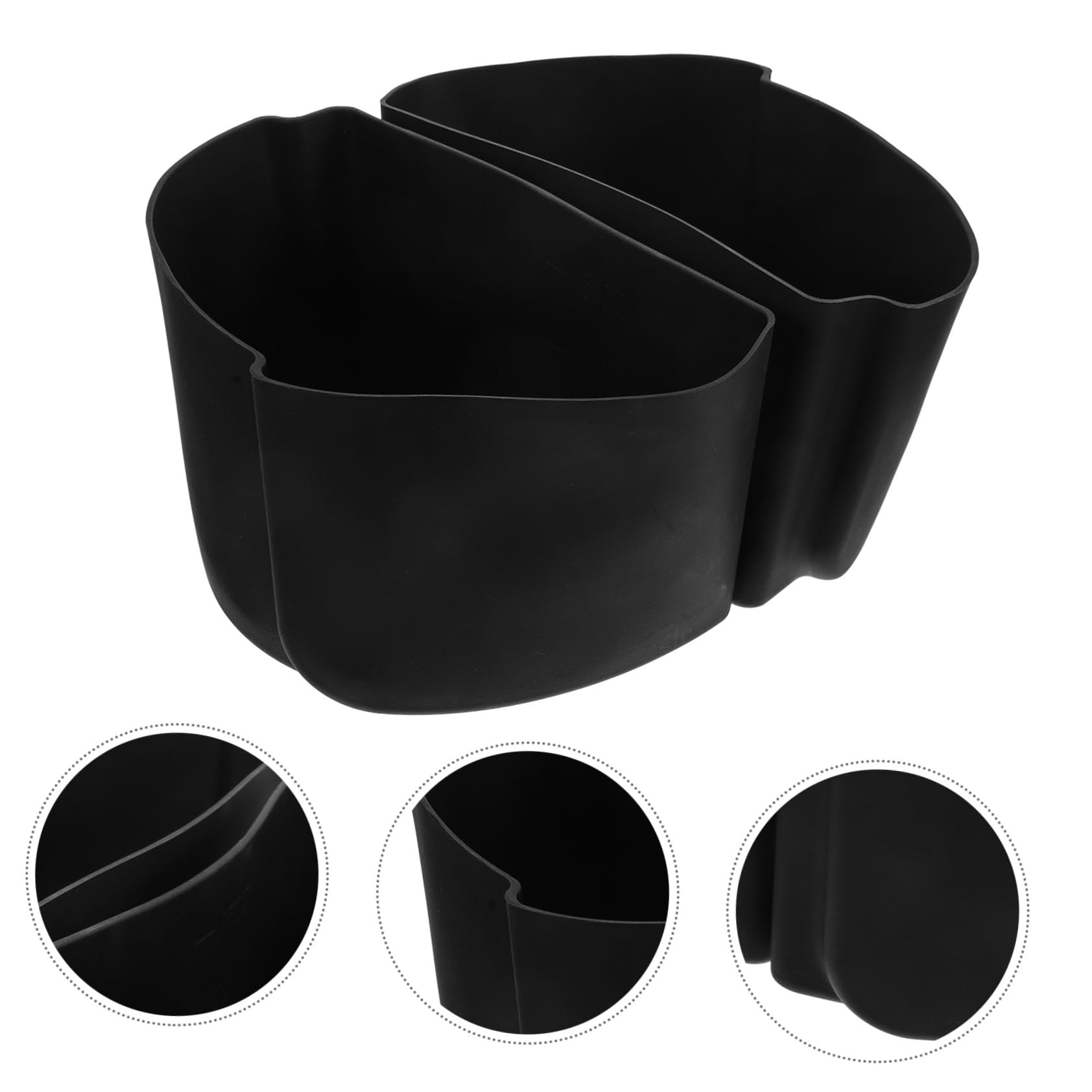 HOMSFOU 4 Sets Saucepan Silicone Lining Silicone Cooking Utensils Black Rice Cooker Rice Cooker Black Silicone Cookware Leak-proof Cooker Liner Pot Supply Kitchen Pot Odorless