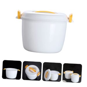 Luxshiny 2pcs Rice Cooker Kitchen Microwave Steamer Dash Egg Cooker Pasta Pot Microwave Veggie Steamer Oven Rice Steamer Steaming Utensils Microwave Soup Plastic Heater Miniature Travel