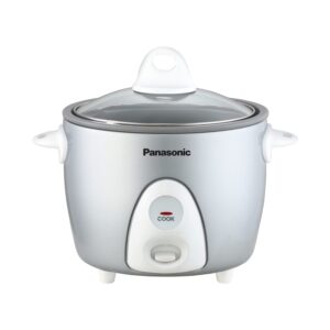 Panasonic SRG06FGE 3 Cup Rice Cooker and Steamer, White